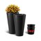 Set of 2 Tall Black Planters with Built-In Planting Box for Indoor and Outdoor Gardening